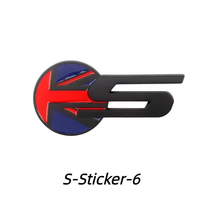 3D Metal S R Logo Car Front Grille Side Fender Rear Trunk Emblem Badge Decals for X-TYPE F-TYPE XE XF XJ XJR XFR Accessories