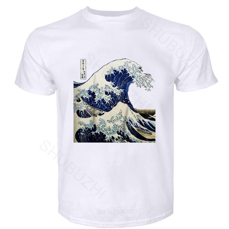 Kanagawa Japonês A Grande Onda verão Camiseta Gola O Gráfico Vintage marca shubuzhi camiseta de algodão masculina envio direto
