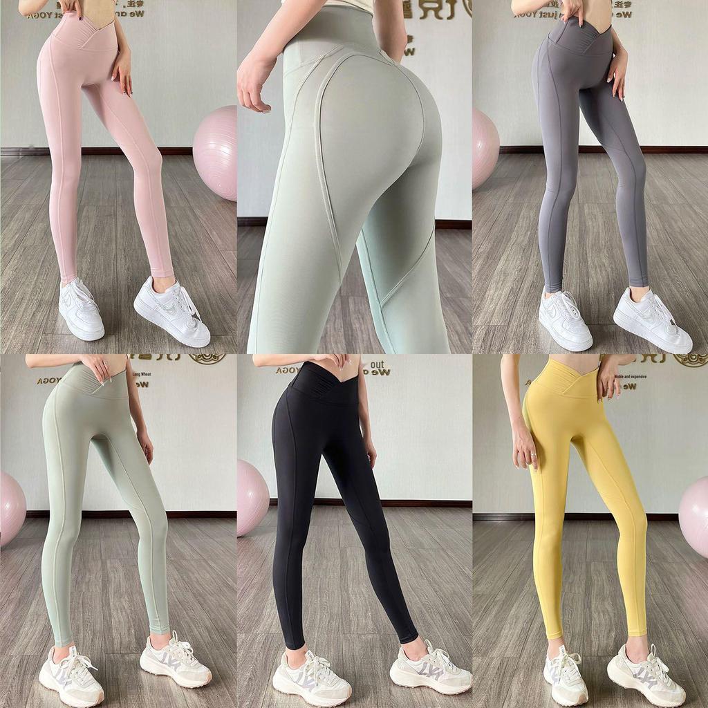 High-Waisted Quick-Drying Yoga Pants - Slimming, Elastic, Hip-Lifting Sportswear for Women