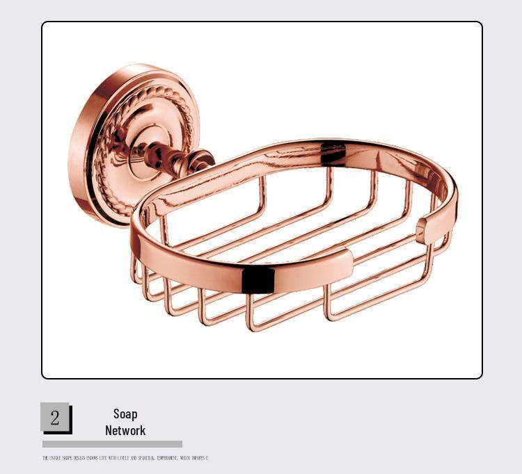 Wall-Mounted Brass Bathroom Towel Rack Set & Accessories