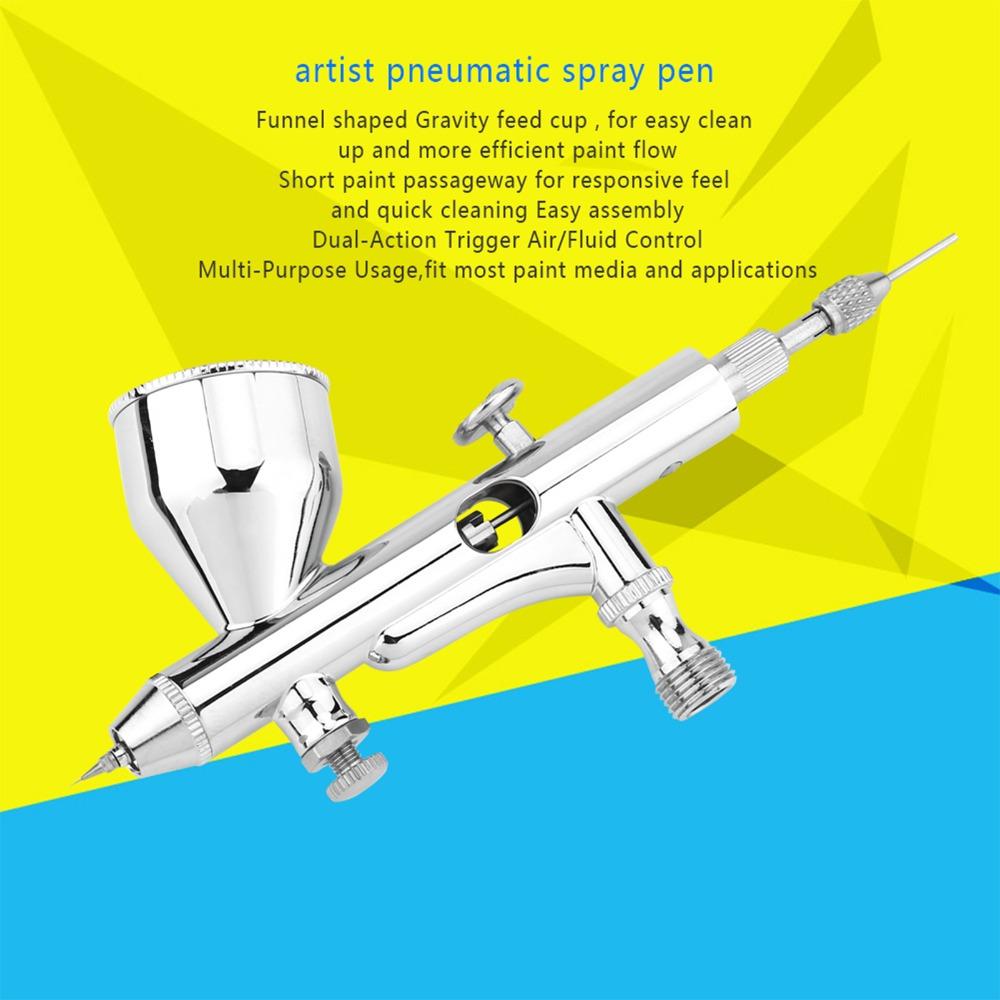 Dual Action Airbrush Kit Gravity Feed Spray Tool Nail Airbrush Kit Handicraft Spray Coloring
