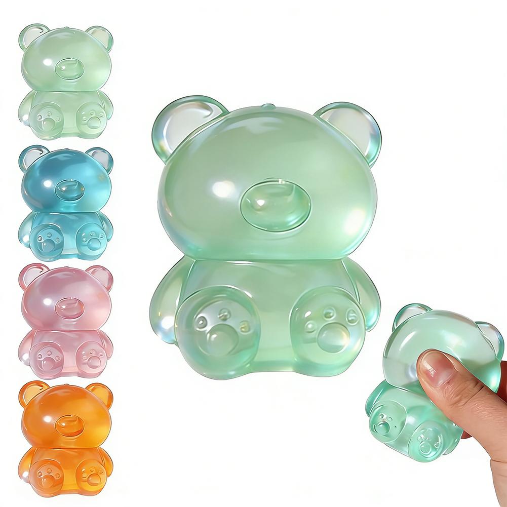 Cute Bear Maltose Stress-relieving Toy Colorful Sensory Toy Creative New Item Desk Decoration Stress Relief Doll Party Gifts