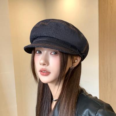 Summer Versatile Denim Cloud Octagonal Hat Woman