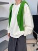 Heavyweight Cotton Crewneck Sweatshirt with Logo for Autumn/Winter Corporate Events and Class Uniforms.