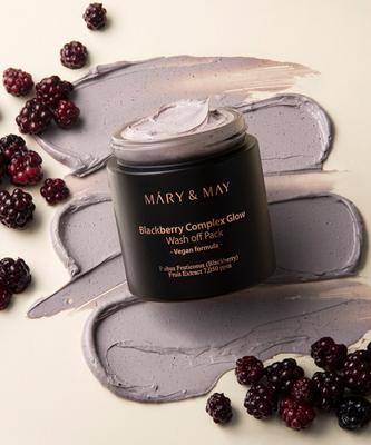 Mary May Vegan Brombeer Komplex Glow Abwaschbare Maske 125g