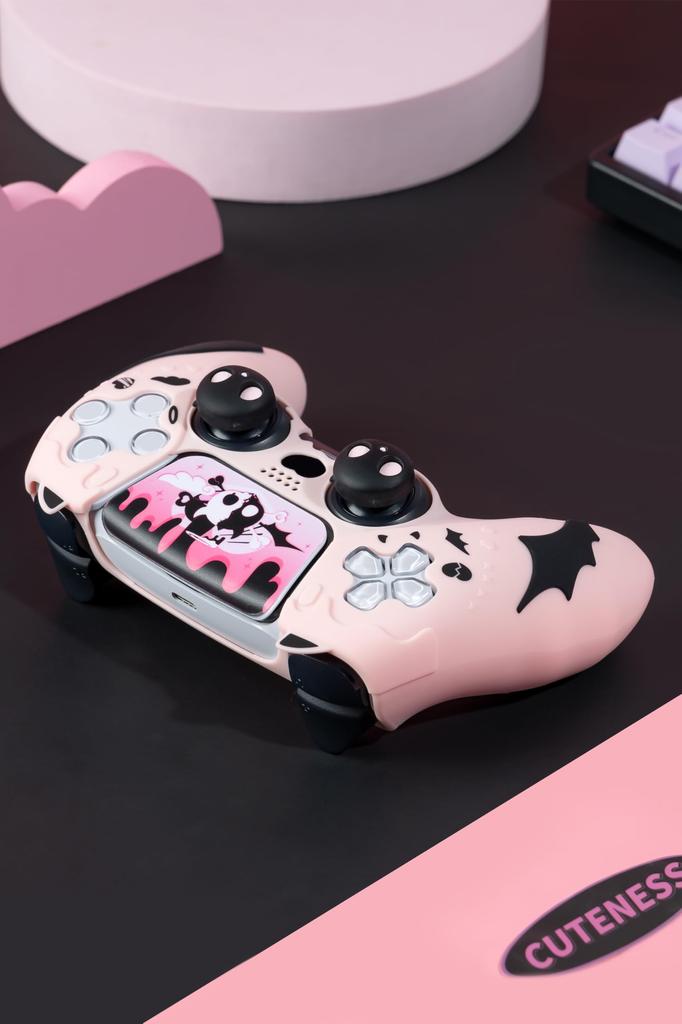 GeekShare PS5 Controller Silicone Soft Skin Compatible with PlayStation 5 PS5 Controller Cover and Sticker Protective Protective Easy To PS5