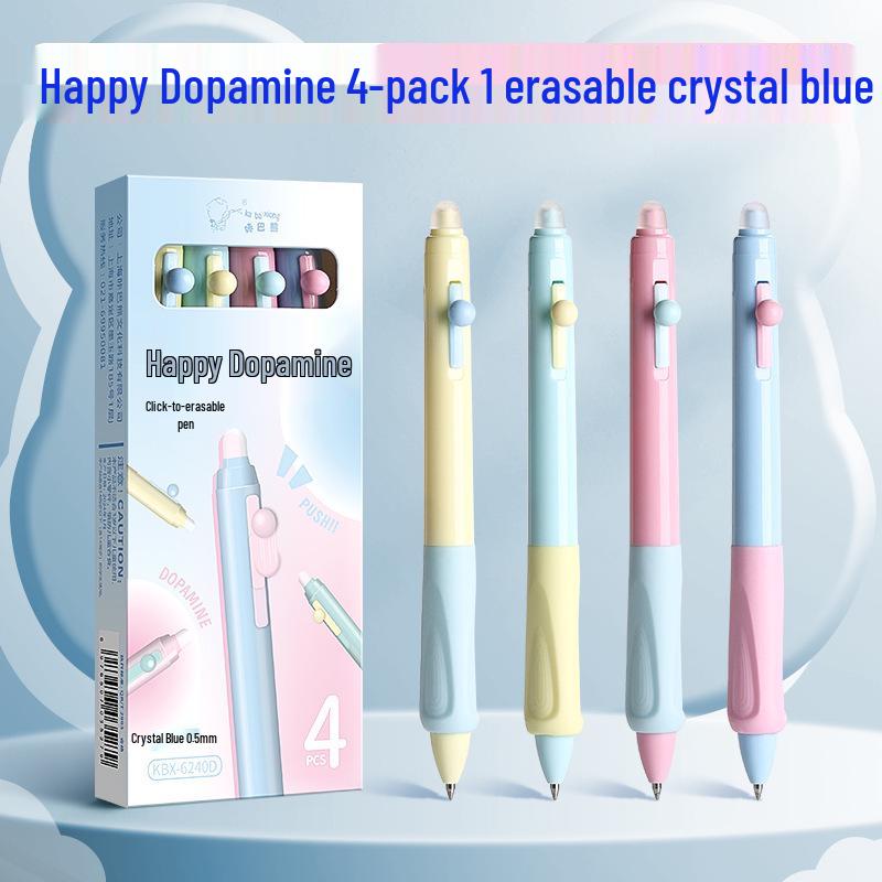 

Panda Erasable Clickable Gel Pen for Third Graders - Thermosensitive Black & Blue 0.5mm