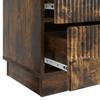 Nightstand Smoked Oak 43 x 34.5 x 44.5 cm Engineered Wood