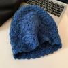 Hollow Mesh Knitted Hat Handmade Crochet Skullies Cap Retro Bucket Hat  For Women