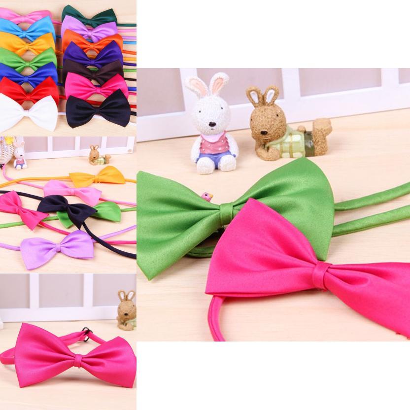 Colorful Bow Tie For Cute Dog Cat Kitten Premium Quality Adjustable Necktie Toy
