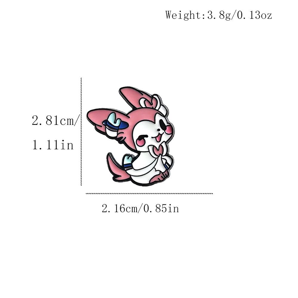 Eevee Family Pokémon Metal Brooch - Cute Anime Gift for Kids
