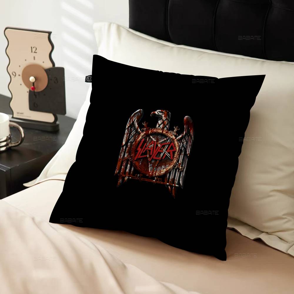 S-Slayer Heavy Metal Band Pillow Cover For Bedroom Room And Living Room Sofa Decorative Cushion Cover