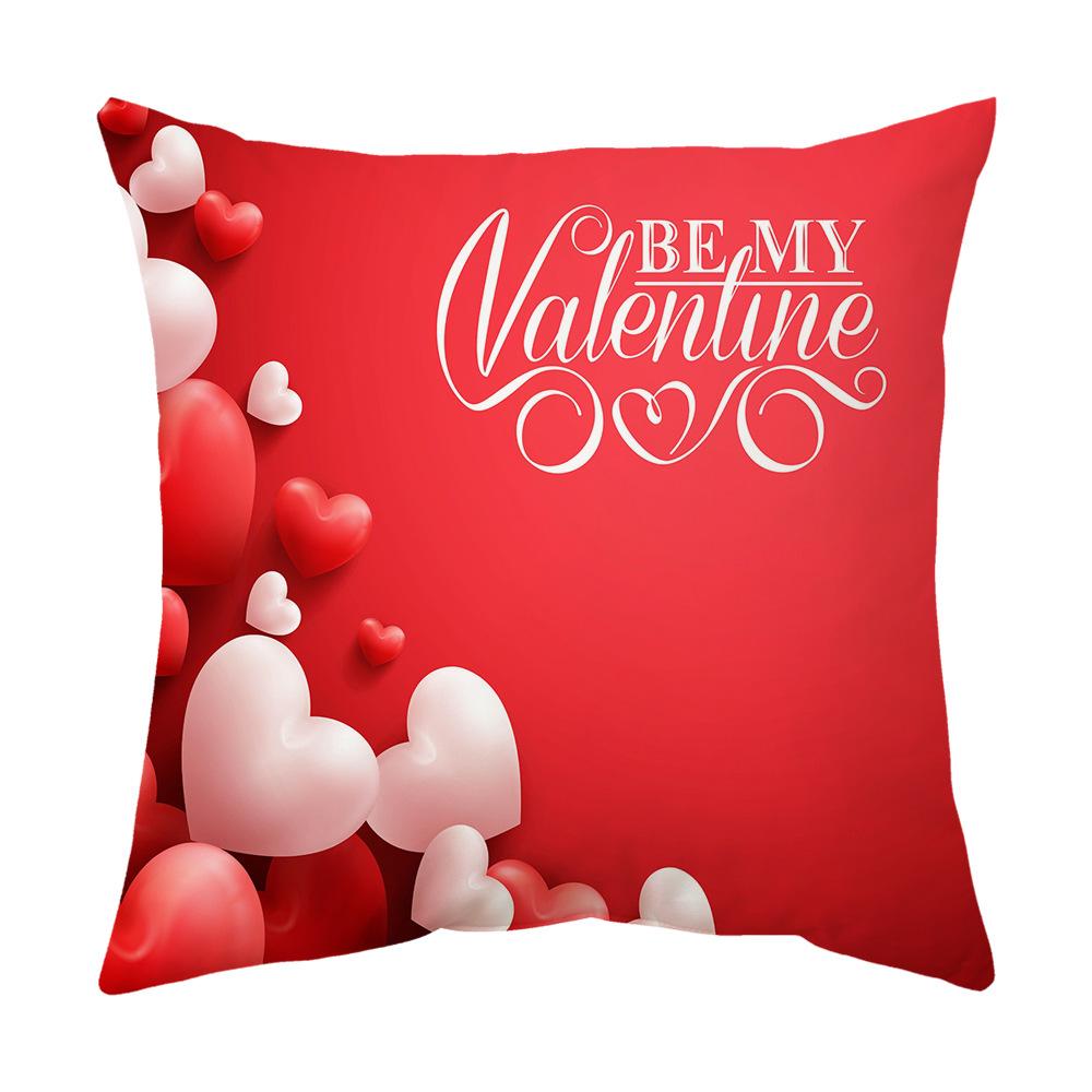 Pillow New Valentine's Day Pillow Case Pink Love Balloon Pillow Sofa Cushion Pillow Case