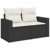 Vidaxl 6-Cz. Set di Mobili da Giardino con Cuscini, Polyrattan Nero
