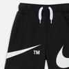 Nike Color Block Lightweight Fleece  Logo Mid-Rise Kids Shorts Kids Shorts Black DO3604-010
