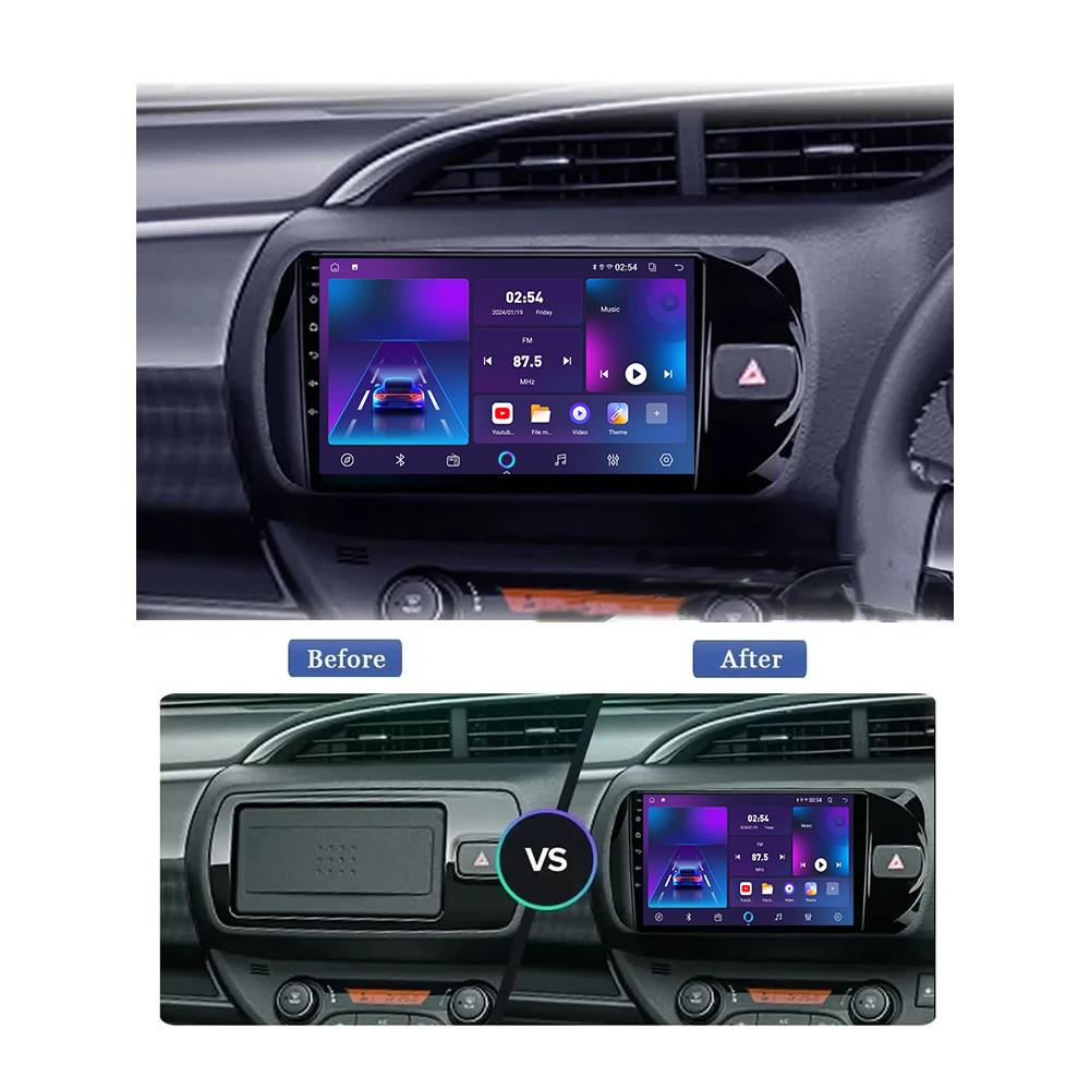 Android Car Radio For Toyota Vitz 2014-2020 Multimedia Player Head Unit Stereo GPS Navigation BT WIFI 1+16GB
