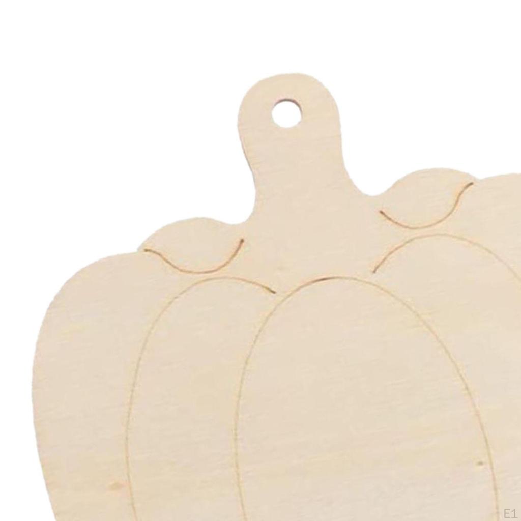Unfinished Pumpkin Cutouts Hanging Ornaments 30Pcs Wooden Chips Handicraft Creative Lightweight