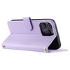 iPhone 16 Pro Rhombus Crossbody Leather Flip Case, Purple
