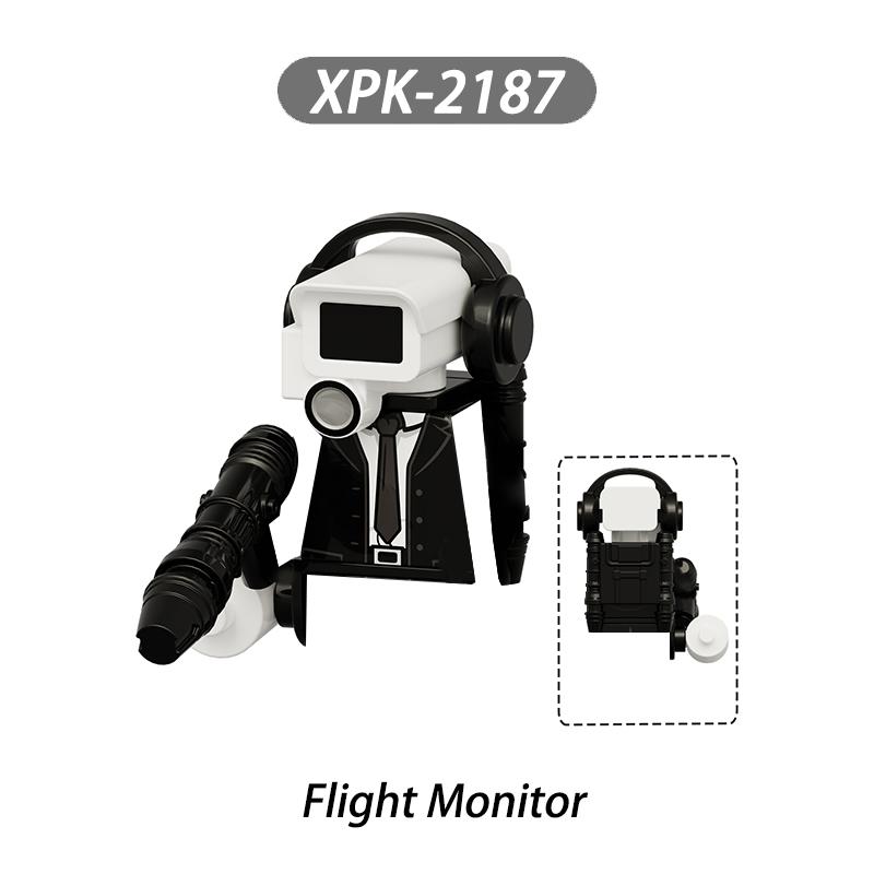 MOC Skibidi Toilet Man Vs Monitor Building Blocks The Audio and Camera Man Toys For Children Christmas Birthday Gift