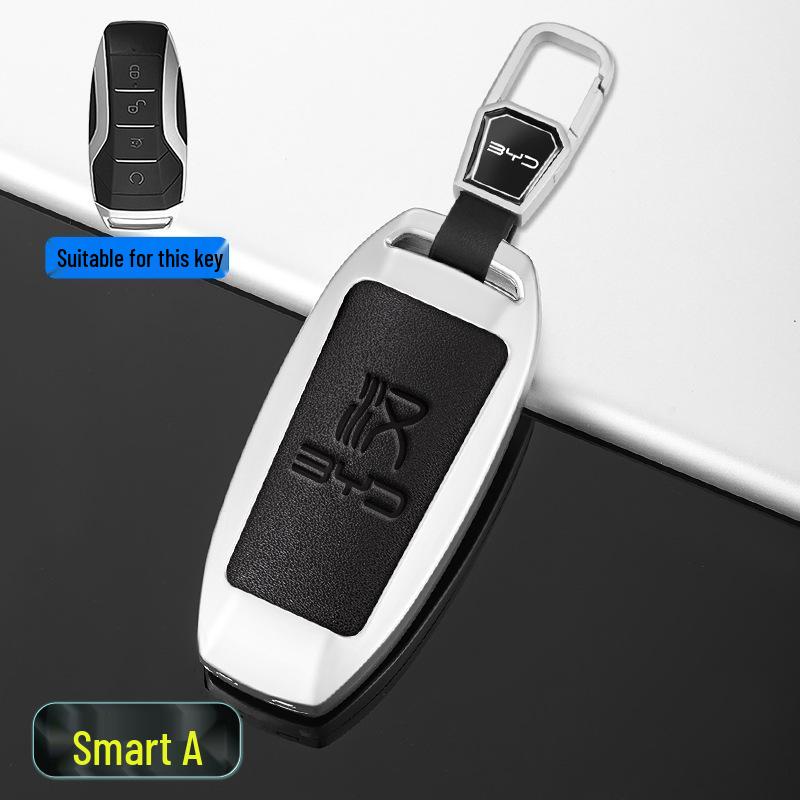 Compatible Key Cover for 2022 BYD Han DM-i EV Genesis Edition - Metal Shell Buckle