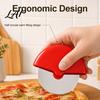Durable Cheese Cutting Blade Stainless Steel Pizza Cutter Wheel Pastry Dough Slicer Tool for Crusts Easy Grip Baking Pie Pastries Pancake Ergonomic