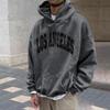 Heren losvallende hoodie met print