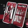 Set de Manucure et Coupe-ongles en Acier Inoxydable 12 Pièces