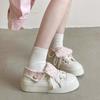 Fashion 2025 Soft Women Niche Design Chunky Casual Sneaker High Top Canvas Shoes Student Convertible Two Way Wear Skate Shoes Thick Sole