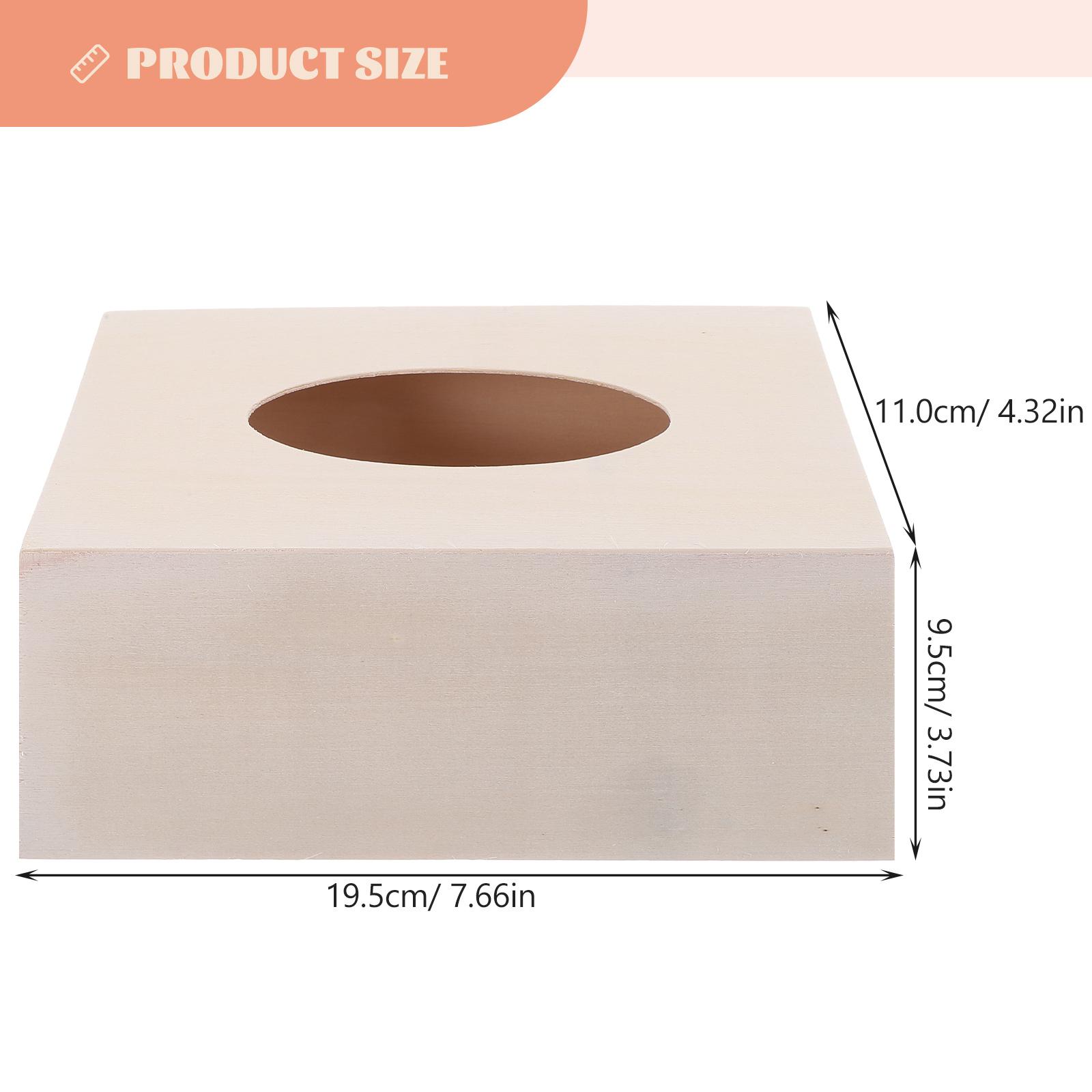 

4Pcs Blank Tissue Box Cover DIY Material Clay Modeling Napkin Box Paper Towel Holder Storage Tissue Storage Case