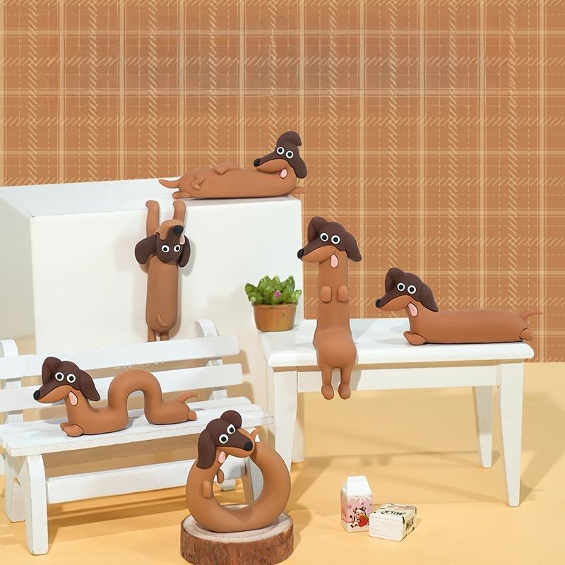 Cute Dachshund Sausage Dog Monitor Decor Funny Duck Bunny Desk Ornaments Kawaii Computer Edge Figurines for Office Home New 2026