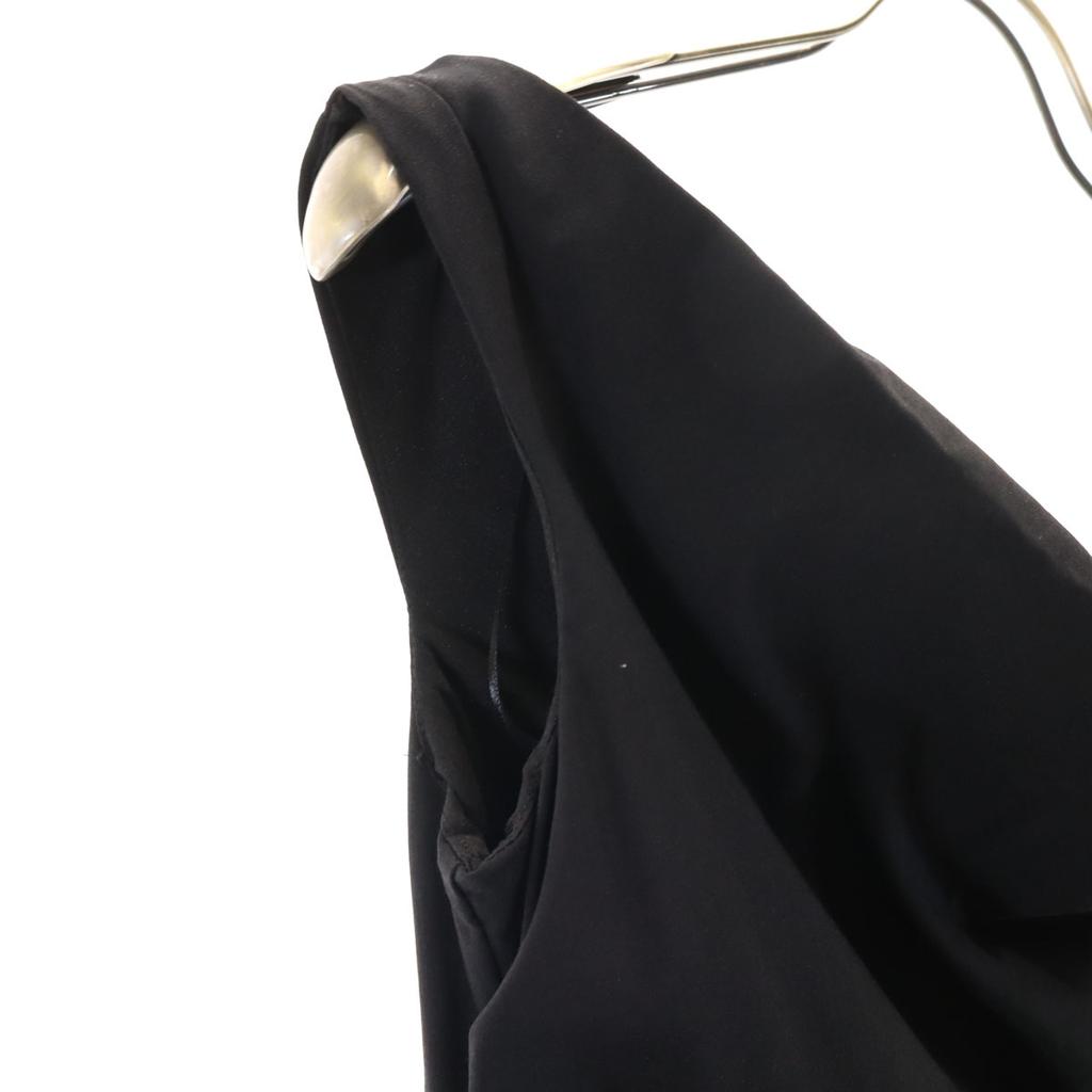 Unused ZARA No Sleeve Long Dress M Black Stretch Women Used