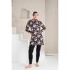 New Blue 2-piece Muslim Women's Modest Muslim Floral Print Seaside Swimwear Full Coverage Swimsuit Set Islamic Hijab Beachwear Burkini Swimsuit