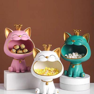 Şanslı Kedi Heykeli Heykel Masa Dekorasyon Minyatür Heykelcik saklama kutusu Modern oturma ofis konferans odası masası Ev Dekor