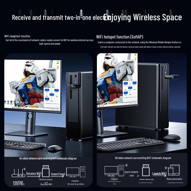 BIAZE WiFi 6 & Bluetooth 5.4 USB Wireless Adapter (CN version)