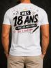 French 18th Birthday Party Mes 18 Ans Text With Confetti Stars Pen And Tout Le Monde Signe Mes   Unisex All Tshirt