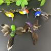 6/5pcs Garden Landscape Decor Simulation Birds Colorful Photography Props Foam Feathers Birds Home Decor with Clip