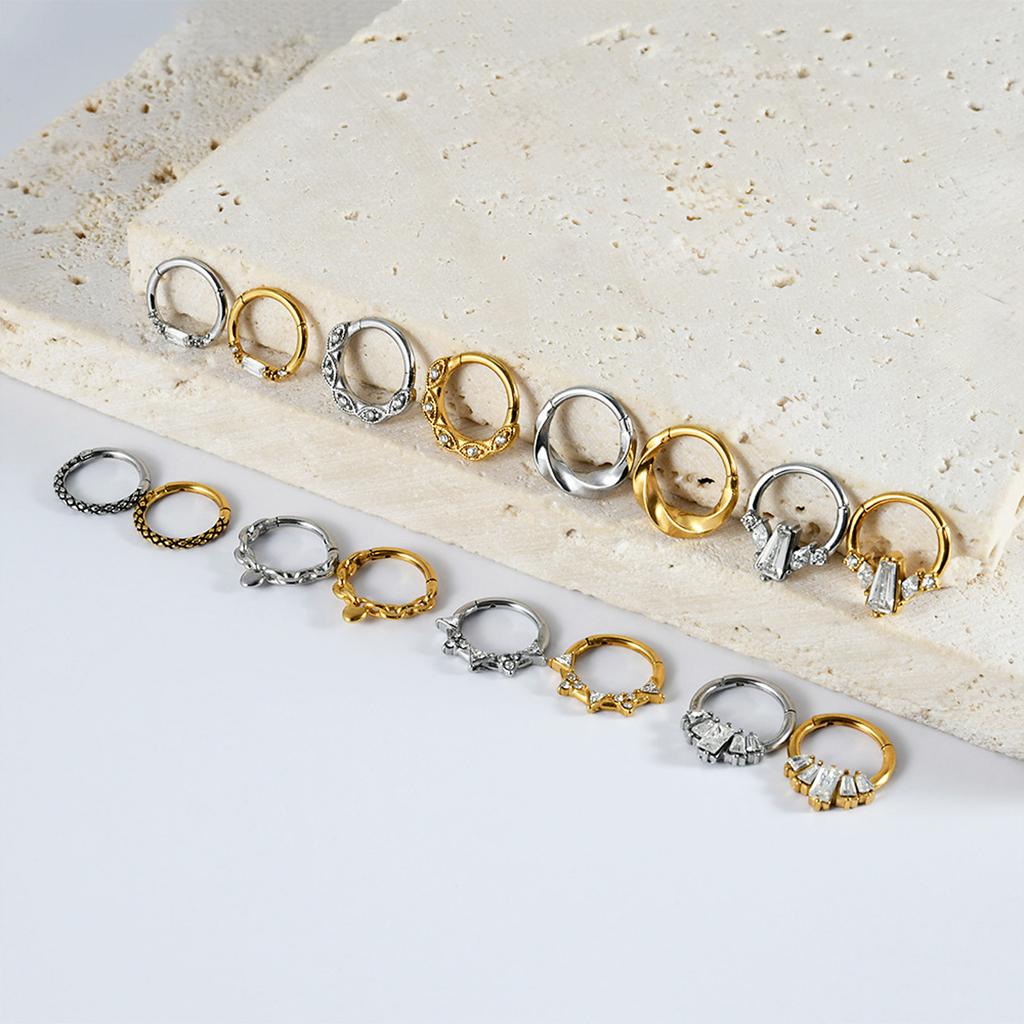 Multifunctional Nose Ring Seamless Design Comfortable Wear Body Piercing Jewelry Stainless Steel Fashion Accessories