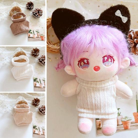 

Мини-наряд для куклы, милый уютный белый свитер 20 см, аксессуары для одежды светло-коричневого