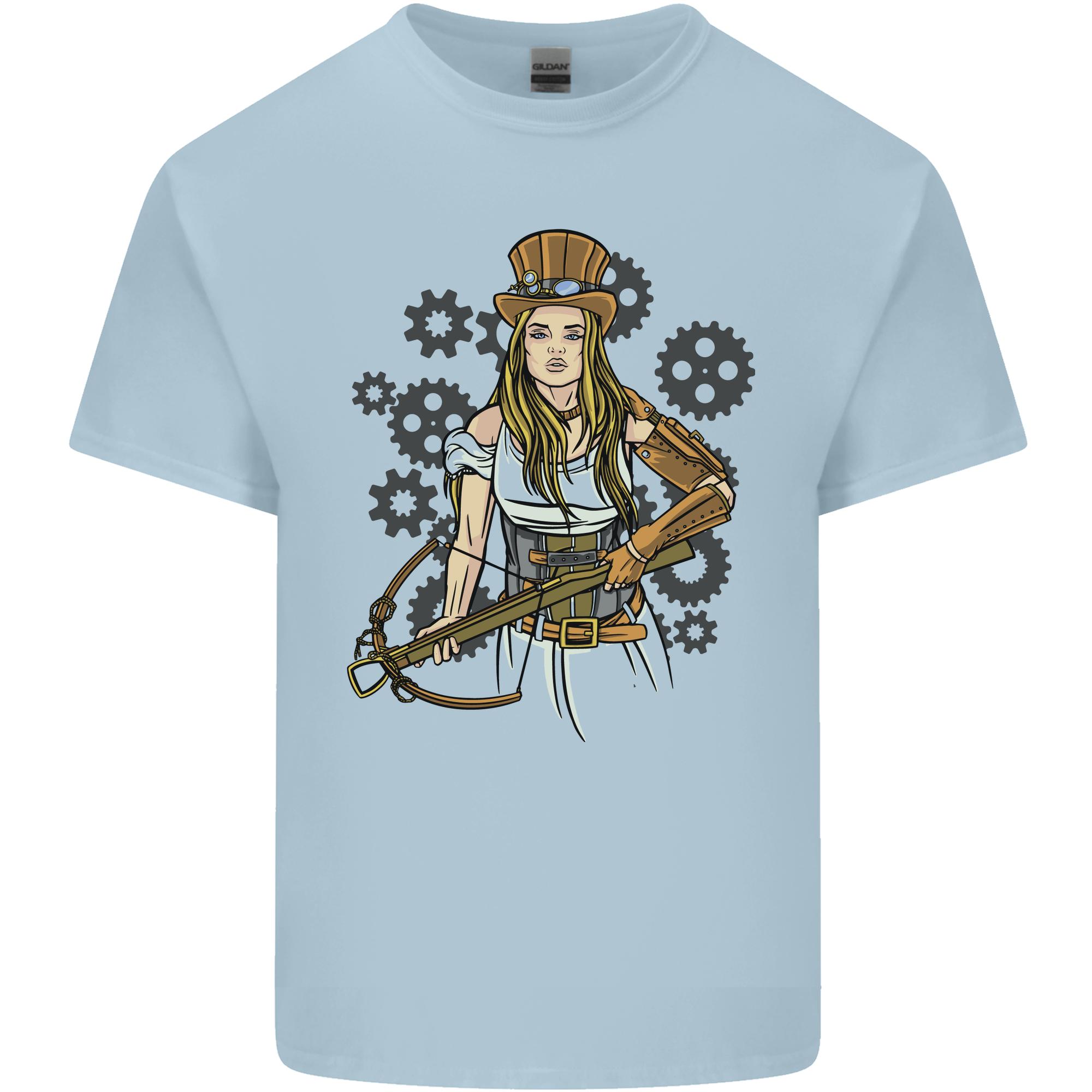 A Steampunk Unisex With a Crossbow Unisexs Light Cotton TShirt S