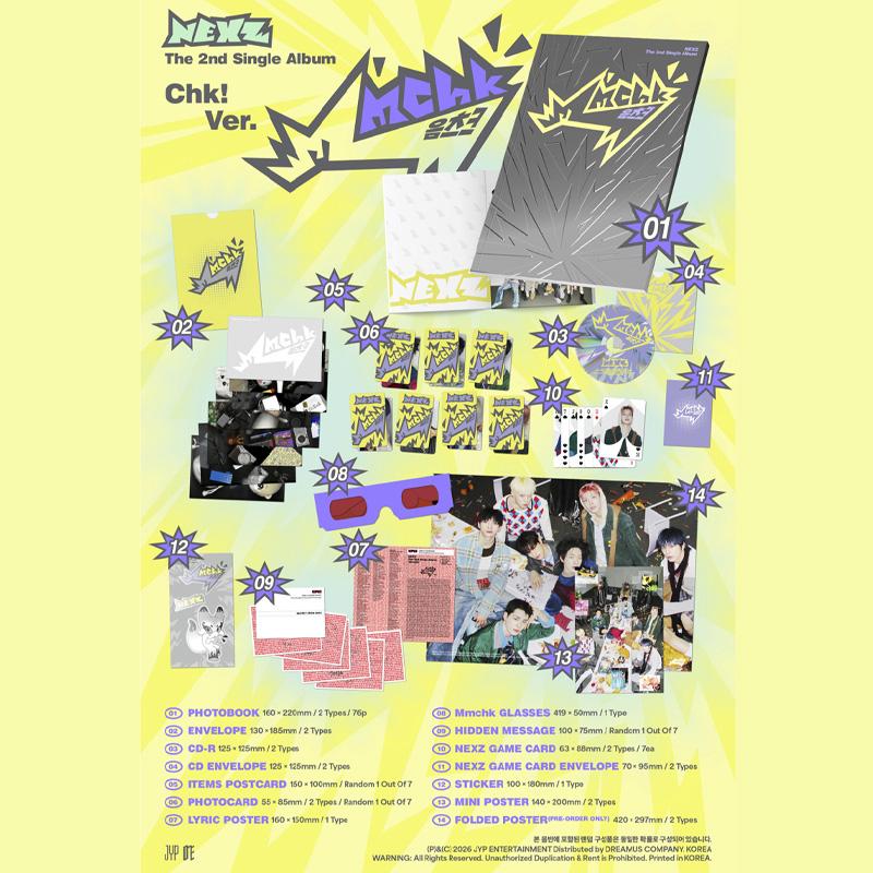 NEXZ 2nd Single Album Mmchk (Umm… Ver. / Chk! Ver.)