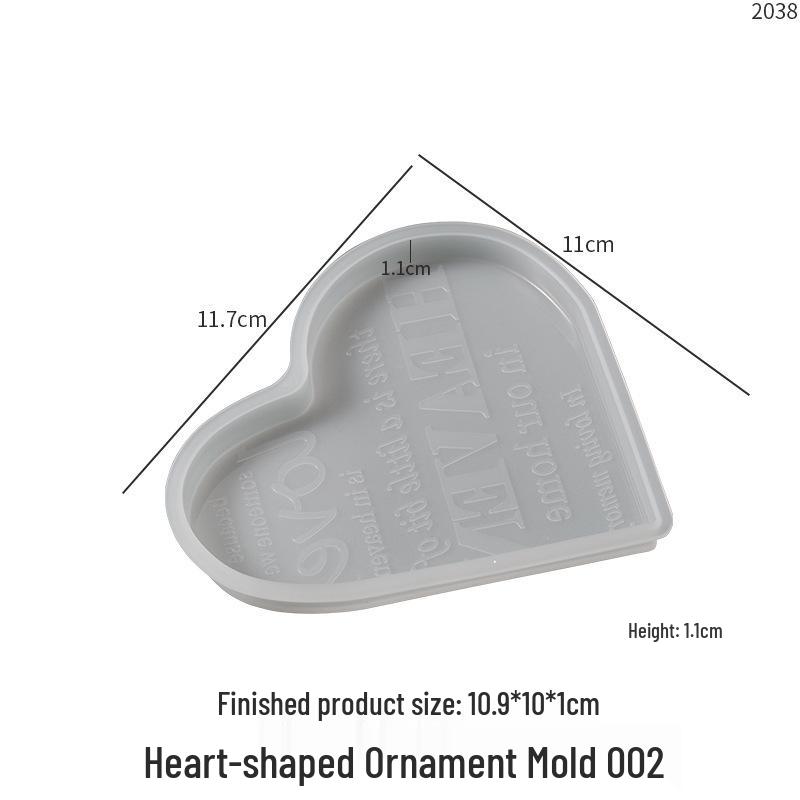 Poppy Crystal Epoxy Resin Heart-Shaped Aroma Tree Memorial Plaque Silicone Mold.