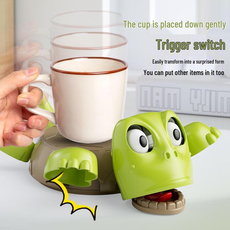 Douyin Popular Wide-Eyed Turtle Coaster & Double-Sided Water Gun Gyroscope Toy
