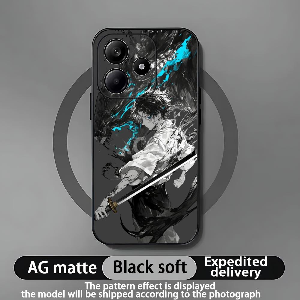 Jujutsu Kaisen Yuta Okkotsu Phone Case For Xiaomi Redmi Note 14 13 12 11 Pro Plus S 5G 4G Soft Black Phone Cover