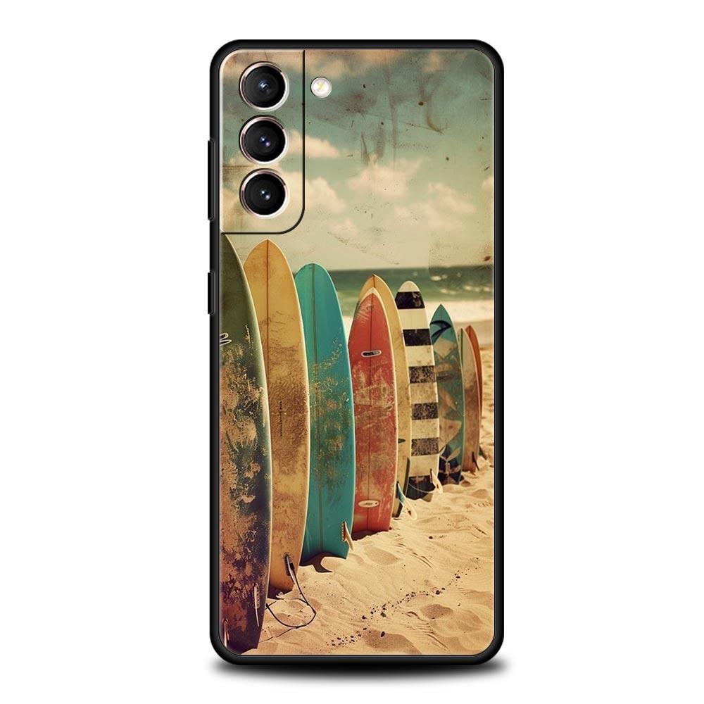 Summer Beach Phone Case Cover for Samsung Galaxy S26 S25 S24 S23 S22 S20 S21 FE Ultra S25 Edge Plus 5G Soft TPU Shell Fundas Bag