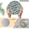 2D Flat - 1pc 2D Flat Print Metal Aluminum Sign 2D 1pc1 Charming Blue Tool Pattern Wall Art Decoration - 7.87 Inch Round Father'S Day Happy Sign, 2D