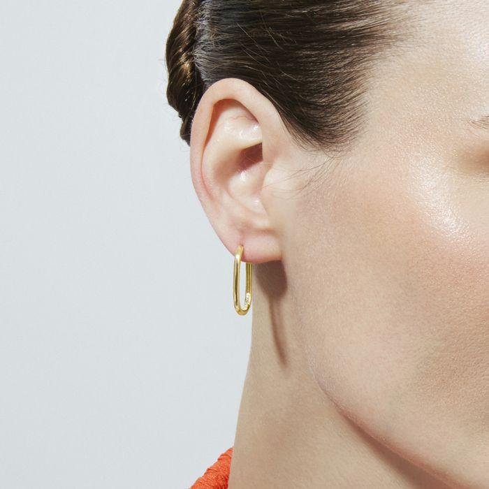 Boucle d Oreille Luxenter fini en or jaune 18 carats - Sanee