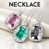 WNFU Women's Pendant Necklace, Multicolor Colored Gemstone, Gold-Plated Copper