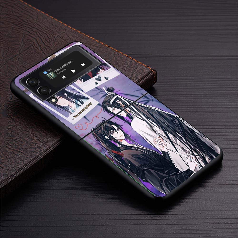 Mo Dao Zu Shi MDZS Manga Phone Case for Samsung Galaxy Z Flip3 5G Flip4 Flip5 Black Hard Cover Z Flip 5 4 3 PC Shell Zflip3 Coqu