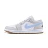 Air Jordan 1 Slip Resistant Abrasion Resistant Low Top Vintage Basketball Shoes Unisex White Gray 553558-146(Team1254-)