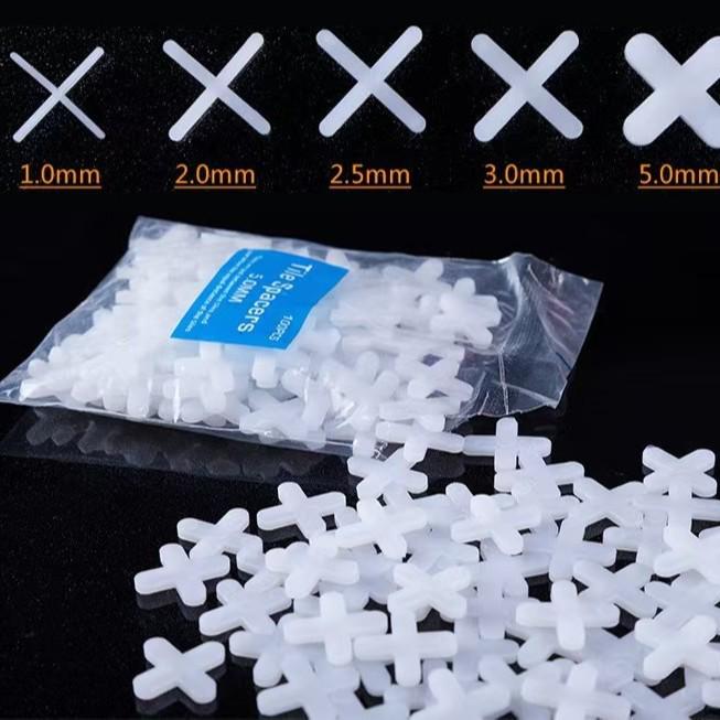 Plastic Tile Spacers & Leveling Clips – 2mm & 2.5mm Cross Spacers